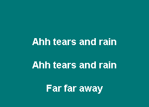 Ahh tears and rain

Ahh tears and rain

Far far away