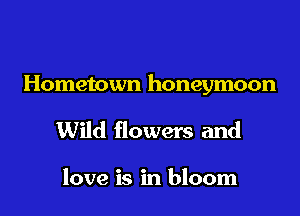 Hometown honeymoon

Wild flowers and

love is in bloom