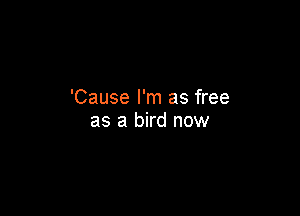 'Cause I'm as free

as a bird now