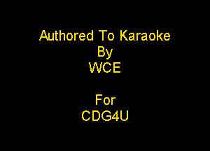 Authored To Karaoke