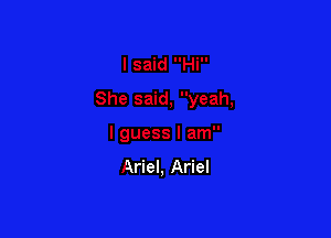 Ariel, Ariel