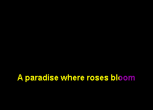 A paradise where roses bloom