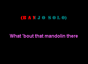 (BANJO 801.0)

What 'bout that mandolin there