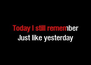Today I still remember

Just like yesterday