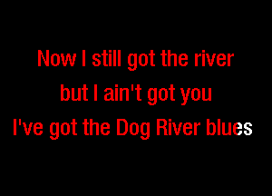 Now I still got the river
but I ain't got you

I've got the Dog River blues