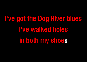 I've got the Dog River blues
I've walked holes

in both my shoes