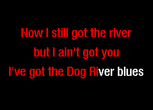 Now I still got the river
but I ain't got you

I've got the Dog River blues