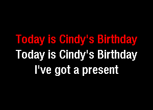 Today is Cindy's Birthdayr

Today is Cindy's Birthday
I've got a present