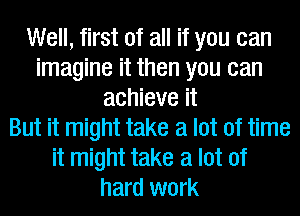 Well, first of all if you can
imagine it then you can
achieve it
But it might take a lot of time
it might take a lot of
hard work