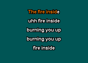 The fire inside
uhh fire inside

burning you up

burning you up

fire inside