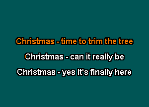 Christmas - time to trim the tree

Christmas - can it really be

Christmas - yes it's finally here