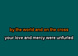 by the world and on the cross

your love and mercy were unfurled