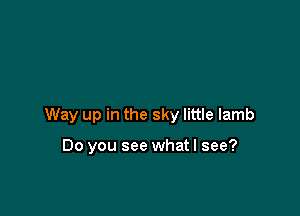 Way up in the sky little lamb

Do you see what I see?