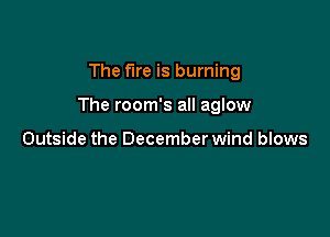The fire is burning

The room's all aglow

Outside the December wind blows