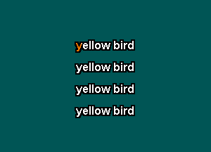 yellow bird
yellow bird
yellow bird

yellow bird