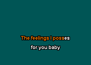 The feelings I posses

for you baby