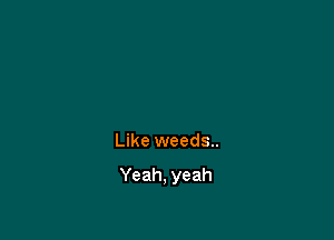 Like weeds..

Yeah, yeah