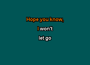 Hopeyouknow,

lwonT

wtgo