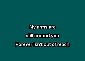 My arms are

still around you

Forever isn't out of reach