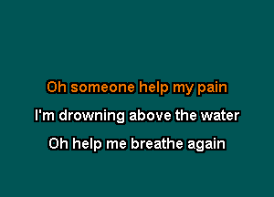 0h someone help my pain

I'm drowning above the water

Oh help me breathe again