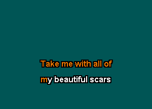 Take me with all of

my beautiful scars
