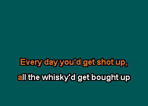 Every day you'd get shot up,

all the whisky'd get bought up