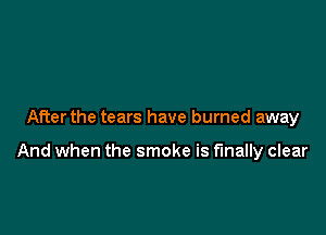 After the tears have burned away

And when the smoke is finally clear