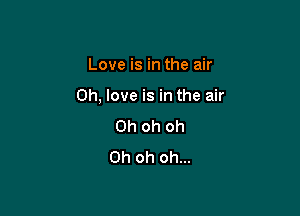 Love is in the air

0h, love is in the air

Oh oh Oh
Oh oh oh...