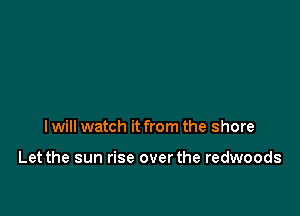 I will watch it from the shore

Let the sun rise over the redwoods