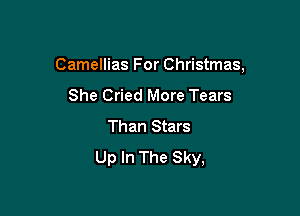 Camellias For Christmas,

She Cried More Tears
Than Stars
Up In The Sky,