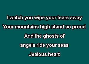 I watch you wipe your tears away
Ymnnwummnsthsmndsopmud
Andwwghomsof
angels ride your seas

Jealous heart