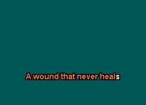 A wound that never heals