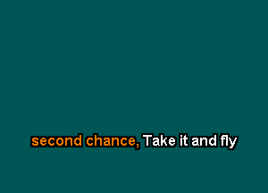 second chance, Take it and fly