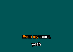 Even my scars,

yeah