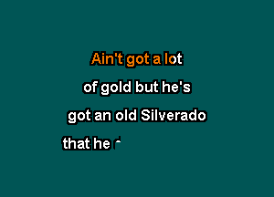 Ain't got a lot
0.

by the river on

the edge oftown