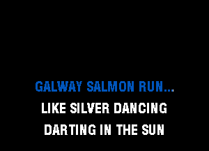 GRLWAY SALMON RUN...
LIKE SILVER DANCING
DARTIHG IN THE SUN