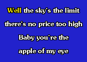 Well the sky's the limit
there's no price too high
Baby you're the

apple of my eye