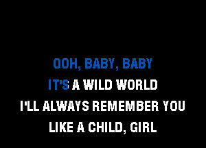 00H, BABY, BABY
IT'S A WILD WORLD
I'LL ALWAYS REMEMBER YOU
LIKE A CHILD, GIRL