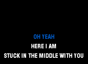 OH YEAH
HERE I AM
STUCK IN THE MIDDLE WITH YOU