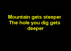 Mountain gets steeper
Thehmememgng

deeper