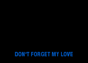 DON'T FORGET MY LOVE