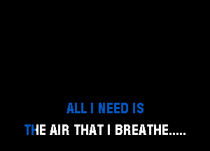 ALLI NEED IS
THE AIR THATI BREATHE .....