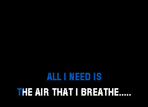 ALLI NEED IS
THE AIR THATI BREATHE .....