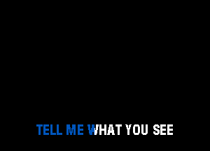 TELL ME WHAT YOU SEE