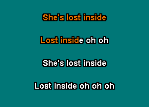 She's lost inside

Lost inside oh oh

She's lost inside

Lost inside oh oh oh