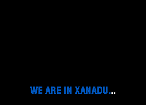 WE ARE IN XANADU...