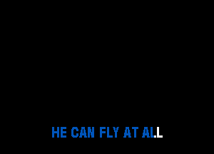 HE CAN FLY AT ALL
