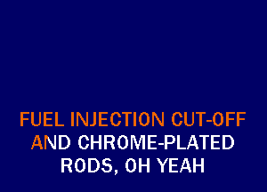 FUEL INJECTION CUT-OFF
AND CHROME-PLATED
RODS, OH YEAH