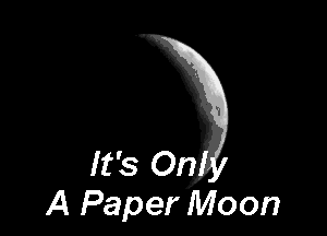 It's 0
A Paper Moon