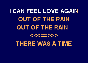 I CAN FEEL LOVE AGAIN
OUT OF THE RAIN
OUT OF THE RAIN

THERE WAS A TIME

g